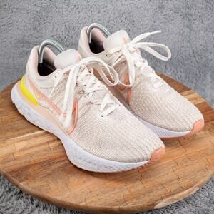 Nike React Infinity Run 3 FlyKnit Women’s Running 10 Sail/Light Madder $129 EUC